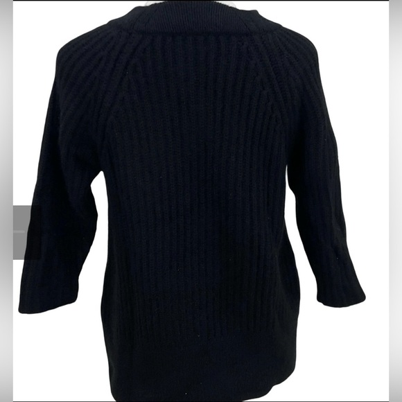 Autumn Cashmere Black Ribbed Sweater - Picture 11 of 13